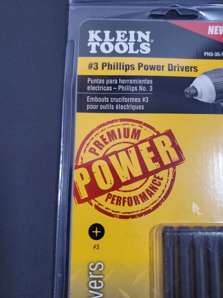 5pk KLEIN TOOLS 3-1/2 In. Phillips #3 Impact Rated Precision Machined In USA - Image 3 of 4