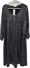 Brand New Yours Black Silver Sparkle Dress Plus Size 26-28 Christmas Occasion