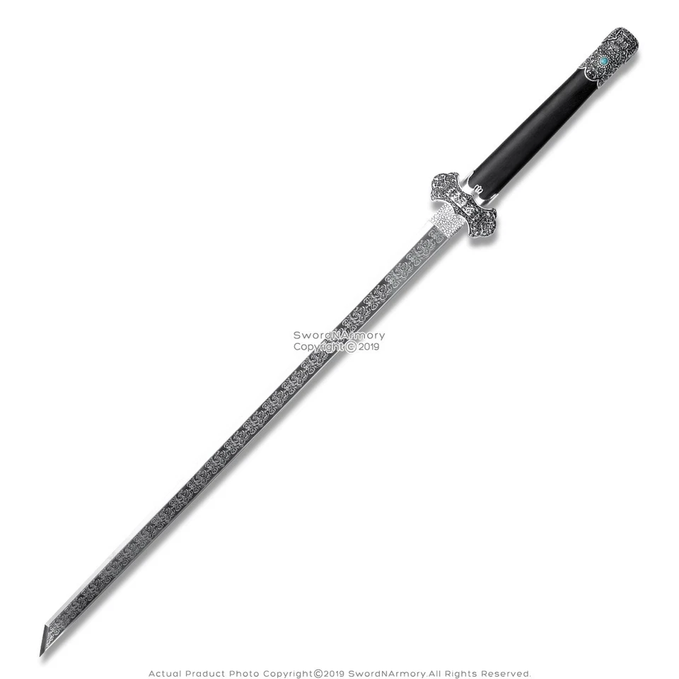 Espada tradicional china Full Tang Dao forjada a mano vaina dragón decorativa Foto 4 de 4