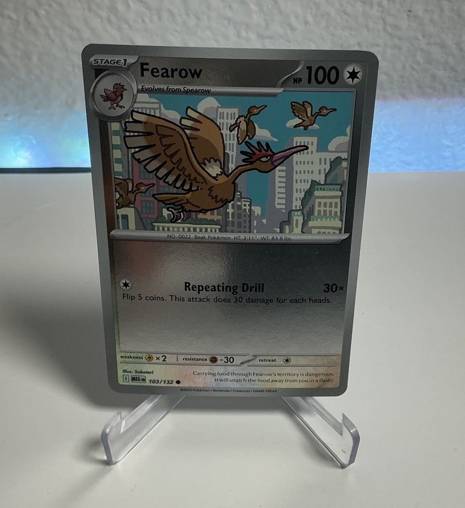 Pokémon TCG Fearow 103/132 Me01: Mega Evolution Reverse Holo