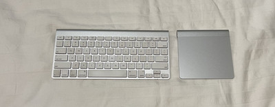 Genuine APPLE Magic Bluetooth Wireless Keyboard & TRACKPAD Silver TESTED 2 -NICE