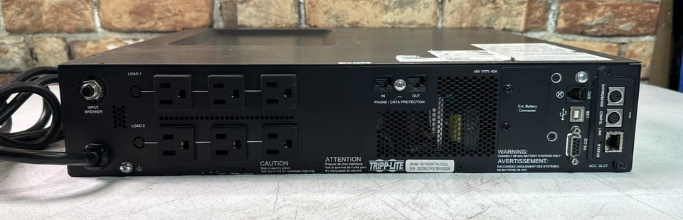 TrippLite SmartOnline UPS 1500VA 1350W UPS - SU1500RTXLCD2U - w/ Network Card - Image 4 of 4