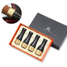 Galiner Gold Cigar Holder Pure Copper Mouthpiece Nozzle 4 Size Portable Gift Box