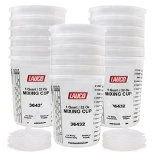 Paint & Epoxy Mixing Cups Buckets - 174 Ounce 5-Quart - Calibrated Mixing ratios