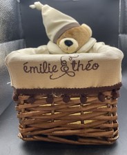 Emilie Theo Toy or Organizing Basket Bear Rectangle Nursery Baby Basket