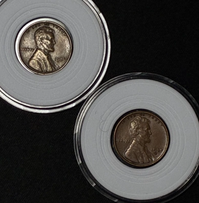 1936p 1937s Lincoln Wheat Penny 2 pc Collection Circulated  - Image 2 of 4