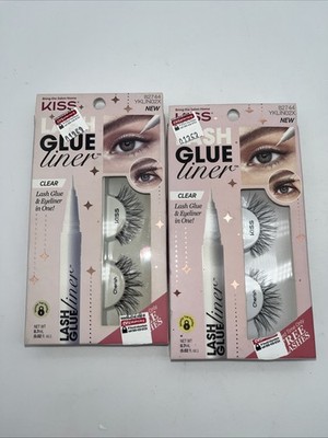 2 pack Kiss Lash Glue Liner for Strip Lashes and Lash Clusters #82744 Clear