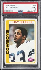 1978 TOPPS #315 TONY DORSETT PSA 9