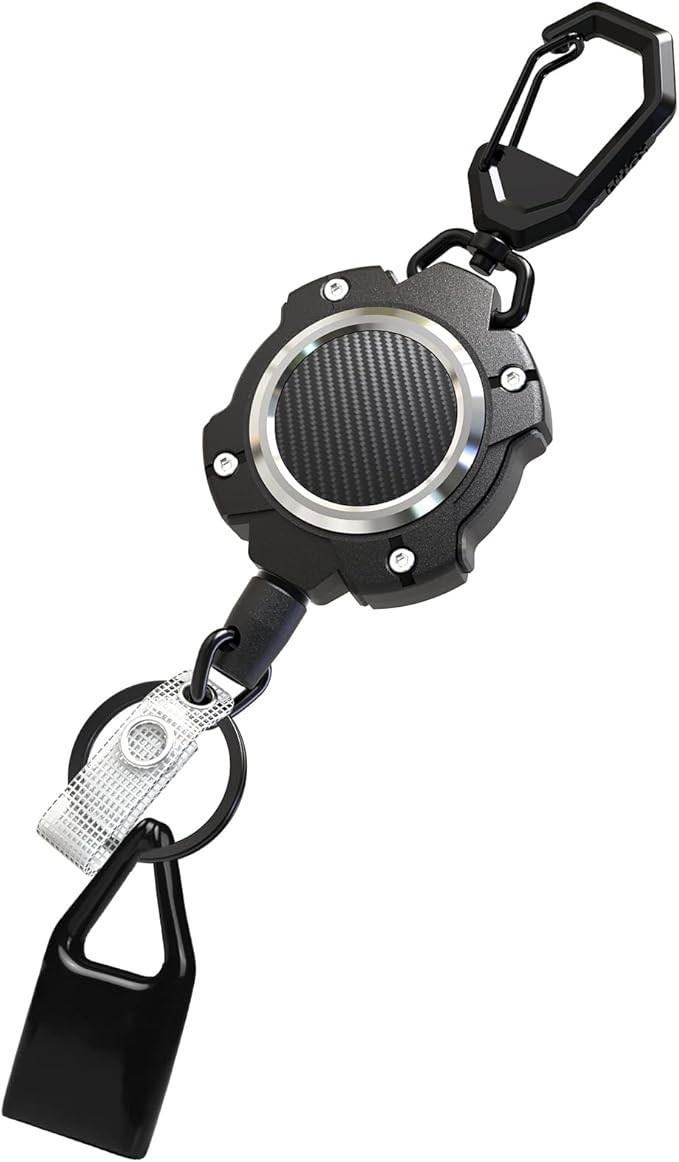 Leash 10000+ Rebound Retractable Keychain Heavy Duty Key Cha