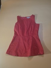 Banana Republic Loft Women's Sz 2 Sleeveless Sheath Dress Top Red Stretch