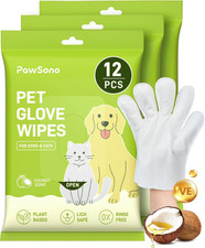 36PCS Hypoallergenic Pet Glove Wipes for Dogs, Cats  Small Animals  No-Rinse D