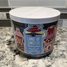 Bath Body Works Land of Sweets Blueberry Sugar 3 Wick Candle 14.5 oz