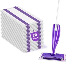 20 Pack Disposable Mop Pads Refills for Swiffer Wet Jet Mops