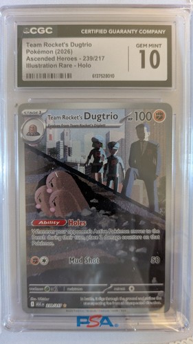 Team Rocket's Dugtrio graded CGC 10 for sale on eBay