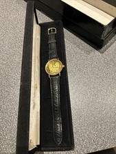 Sehr seltene 1988 Franklin Mint Eagle Swiss Made Herrenuhr 925 Silber GP Zifferblatt