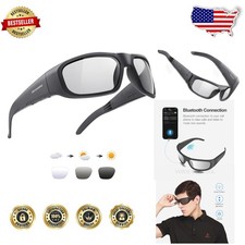 OhO Smart Glasses Photochromic Polarized Sunglasses w/ Bluetooth Audio
