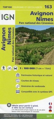 IGN 1 : 100 000 Avignon - Nîmes: Top 100 Tourisme et Découverte . Patrimoin