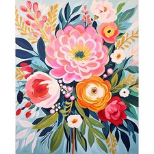 Flowers Diamond Art Kits for Adults,Flowers in Vase DIY 5D Diamond Painting Kit