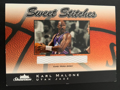 2003-04 Fleer Showcase Sweet Stitches Memorabilia Jersey SS-KM Karl Malone