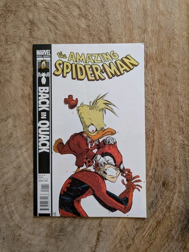 The Amazing Spider-Man : Back In Quack #1 Marvel Comics 2010 Skottie Young Cover