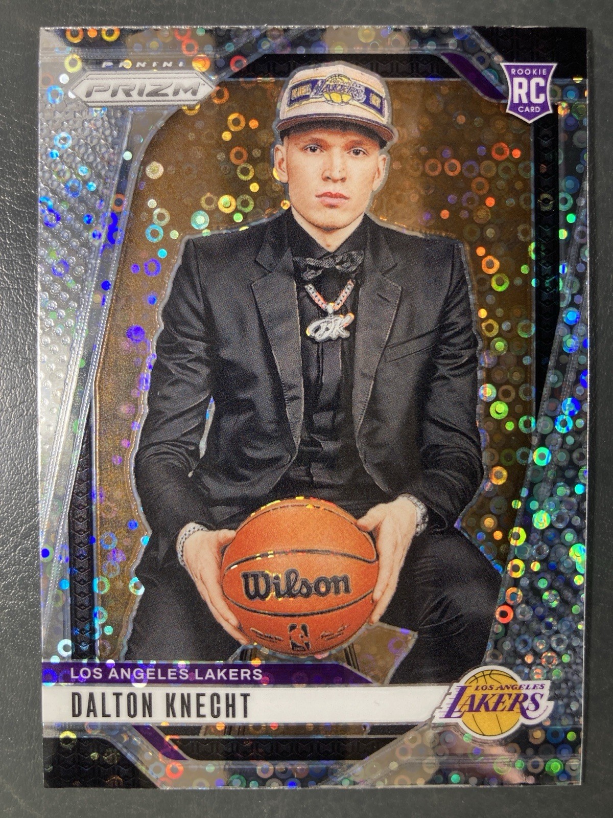 2024 Panini Prizm Fast Break Dalton Knecht RC Variation Silver Disco Prizm #238