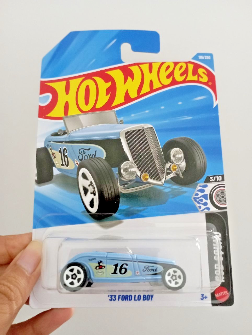 Hot Wheels 2026 Case G '33 Ford Lo Boy Blue Rod Squad - International Card #119