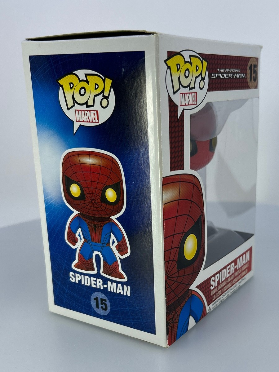 Funko POP Marvel Spider-Man Movie Bobble Head 15 Box Has Wear Rare