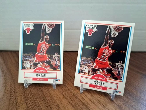 1990 FLEER #26 MICHAEL JORDAN CHICAGO BULLS HOF 2 CARD LOT