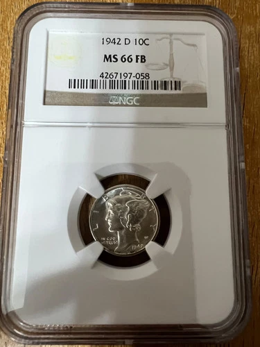 1942-D 10c Mercury Dime NGC MS66 FB