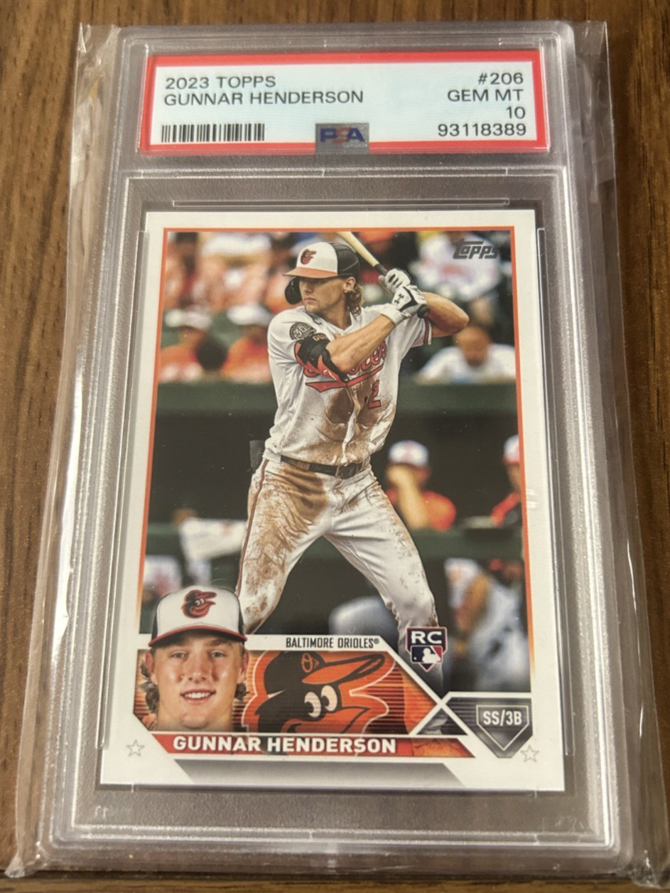 2023 TOPPS GUNNAR HENDERSON  RC #206 PSA 10 GEM MINT