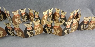 6 Foot Cat Bow Tie Paper Garland Table Wall Home Party Decor Delton Product I8