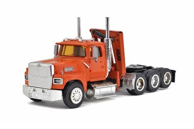 Ford LTL 9000 8x6 Day Cab Truck with Atlas Crane - Orange ASAM Smith 1:48 Scale