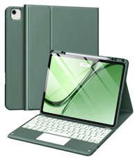 Harvopu for iPad Air 13 Inch  Pro 12.9 Case with Keyboard - Pine Green
