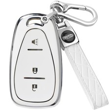 for Chevy Key Fob Cover with Keychain,Soft TPU Key Case Shell Full Protection...