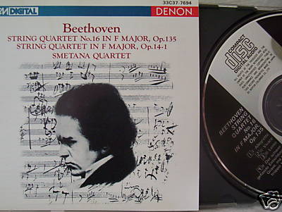 Beethoven-String Quartet 16 Op.135/14.1-Smetana Quartet- DENON Japan 85 WIE NEU