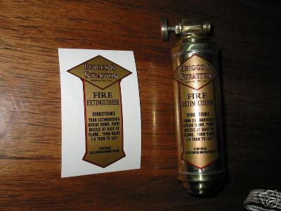 Briggs & Stratton engine decal for small Presto Fire Extinguisher Qty 1 - Bild 2 von 2