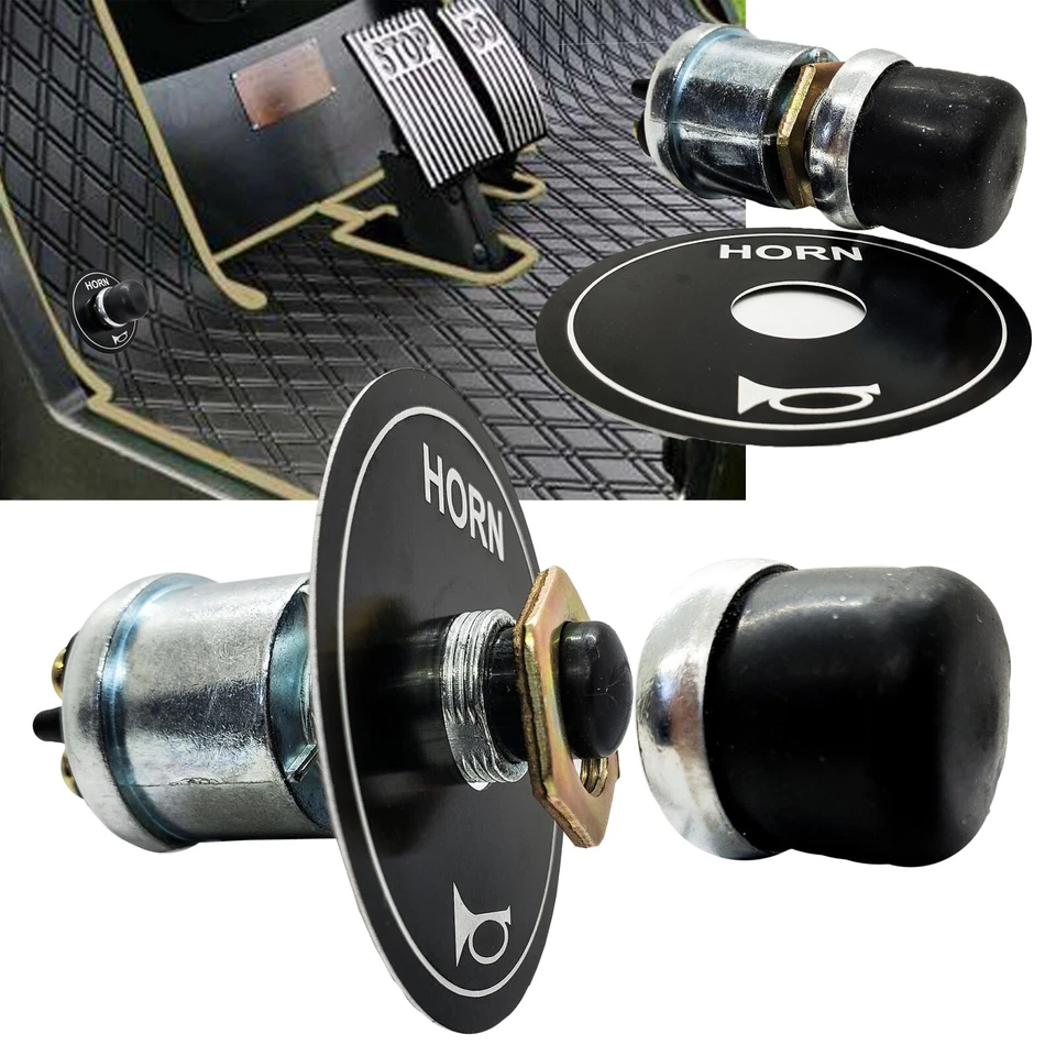 Carro de golf con botón de pie de paso con interruptor de bocina montado en el piso para Club Car, EZGO, Yamaha Foto 2 de 4