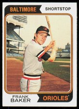 1974 Topps Base Set Frank Baker Baltimore Orioles #411