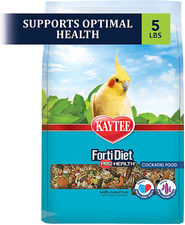 Kaytee Forti-Diet Pro Health Cockatiel Food, Supports Optimal Health, 5 Pounds