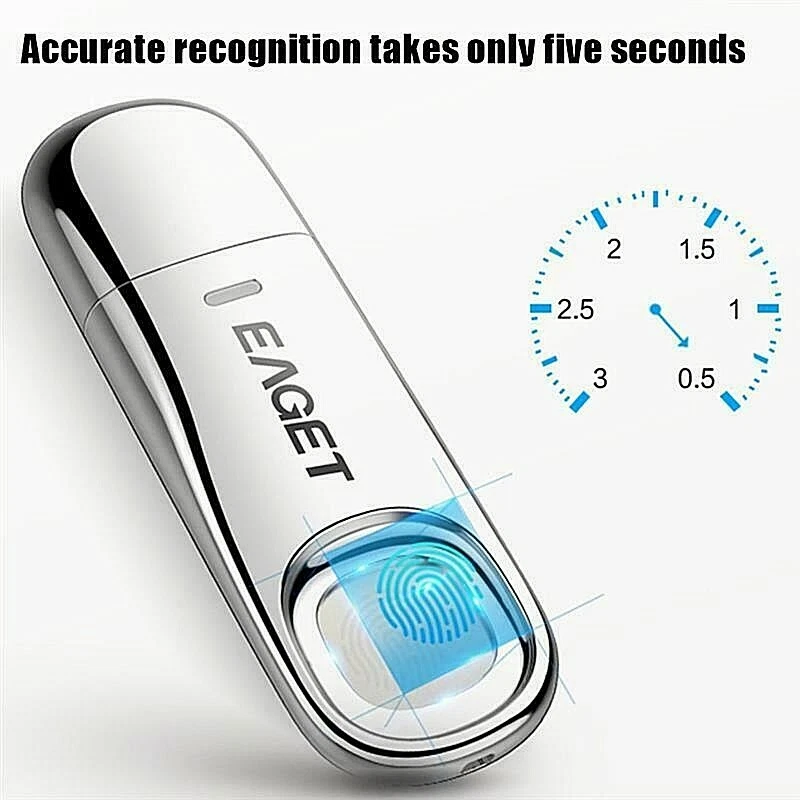 32 64GB Fingerprint Recognition Flash Drive USB 3.0 Encrypted Security Memory AU - Image 2 of 4