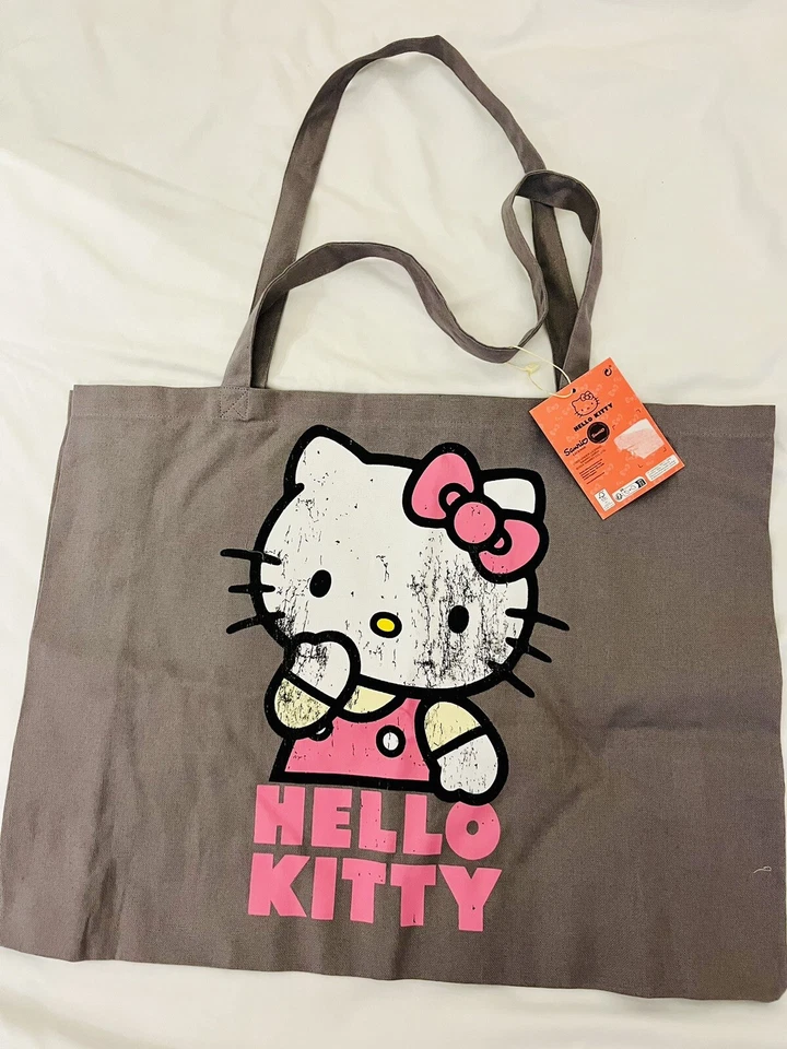 Bolso de Mano/Bolso de Compras Hello Kitty Gran Capacidad GRIS CON GRAN IMPRESIÓN HELLO KITTY Foto 3 de 4