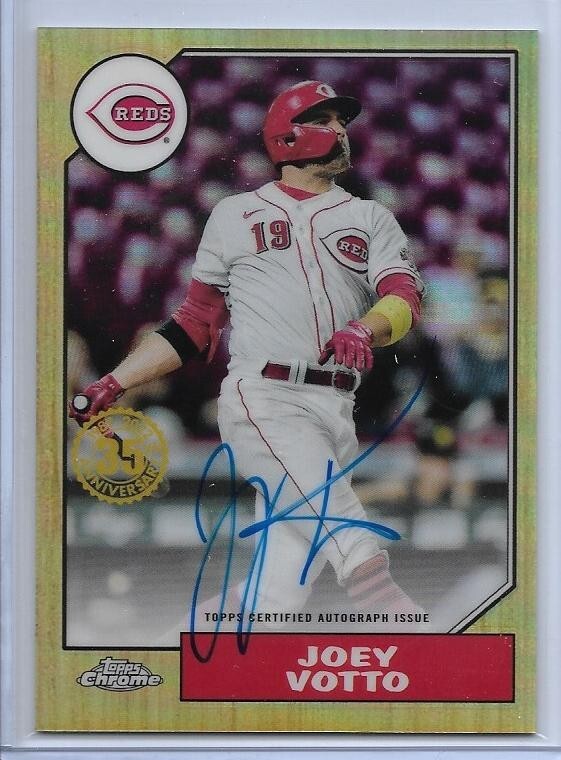 2022 Topps Series 1 - 1987 Topps Baseball Autographs Joey Votto 