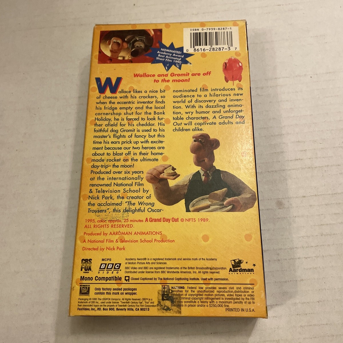 Wallace Gromit - A Grand Day Out (VHS, 1995) 86162828737| eBay