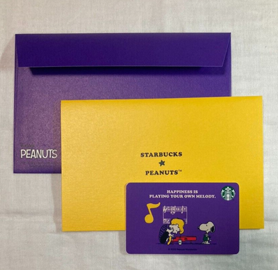PIN INTACT Starbucks Card JAPAN 2023 PEANUTS SNOOPY Purple