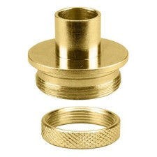 Big Horn 19668 Brass Router Template Guide with Brass Template Guide Lock Nut