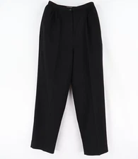 Travis Ayers Dress Pants Womens 8 Black Pockets Straight High Rise Pleated Front