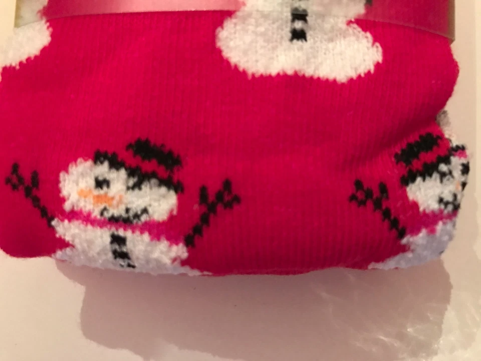 Medias de Navidad Rojo Muñeco de Nieve Talla 1-3 AÑOS Country Kids Vacaciones Algodón Apretado Foto 3 de 4