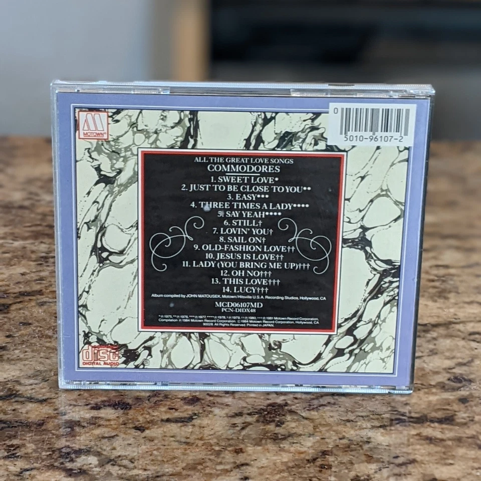 Commodores - All The Great Love Songs - 1984 CD Compilation Motown Records - Image 3 of 3