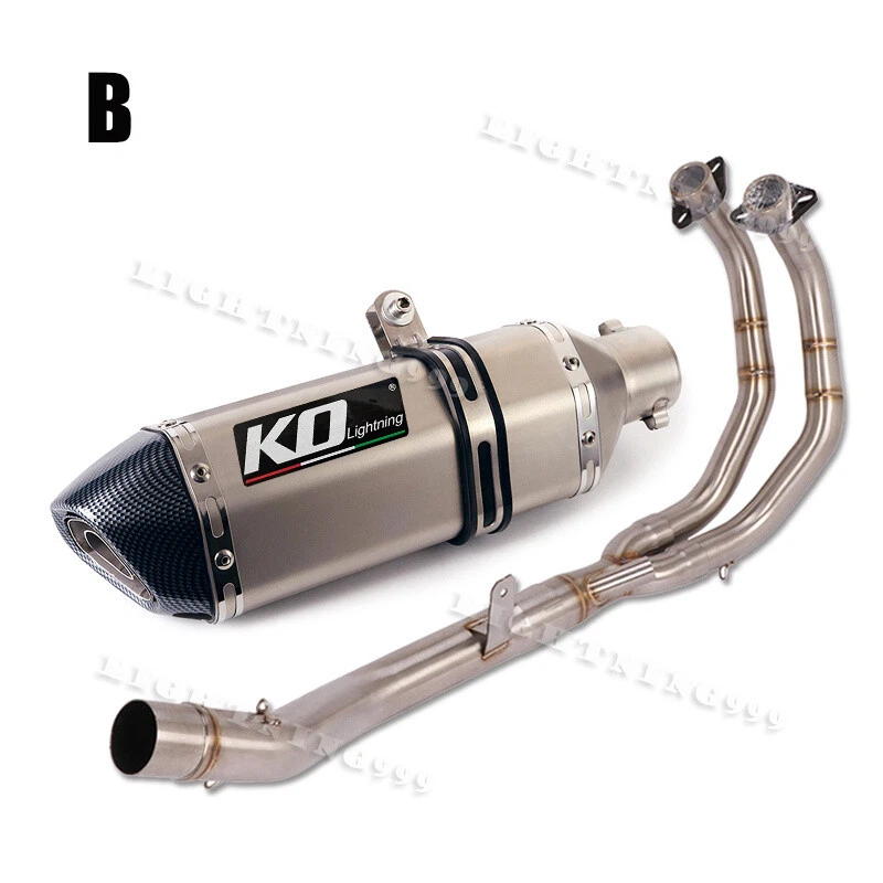 Sistema de escape de motocicleta completo Tubo de silenciador delantero para Honda CBR500 CB500X CB500F Foto 3 de 4