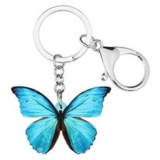 Cute Butterfly Keychain Buterrfly Gifts for Women Girls Bag Wallet Car Navy